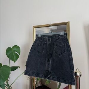 Madewell Charcoal Denim Skirt